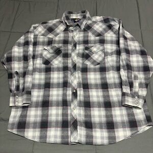 Falcon Bay flannel‎ style plaid 2xl 100% cotton pearl snap button up